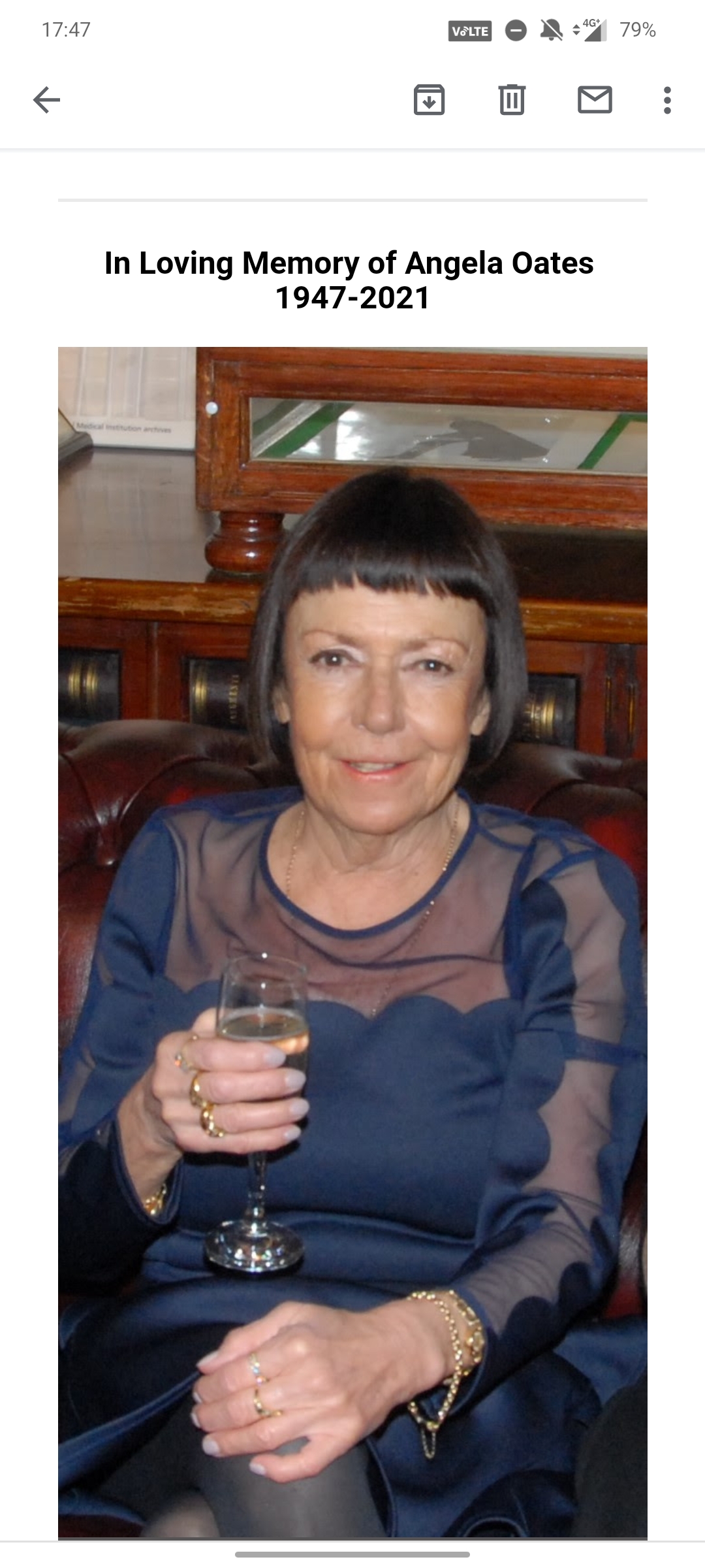Ta’ra Luv…Angela Oates RIP